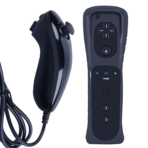 TCNOUMT Replace Game Remote Control Compatible with Nintendo Wii/Wii U, with Silicone Case, Black TCNOUMT Replace Game Remote Control Compatible with Nintendo Wii/Wii U, with Silicone Case, Black von TCNOUMT
