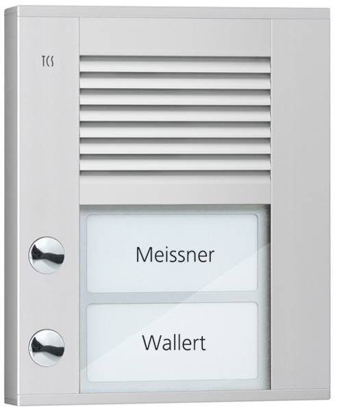 TCS Audio Außenstation PDS PDS02-EN/04 2 Tasten 1-reihig AP silber TCS Audio Außenstation PDS PDS02-EN/04 2 Tasten 1-reihig AP silber von TCS TürControlSysteme AG