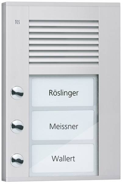 TCS Audio Außenstation PDS PDS03-EN/04 3 Tasten 1-reihig AP silber TCS Audio Außenstation PDS PDS03-EN/04 3 Tasten 1-reihig AP silber von TCS TürControlSysteme AG