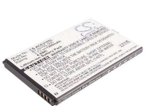 TCTK Akkus 1300mAh Kompatibel mit [Acer] beTouch E210, C6, E210, E310, E310F, E320, E330, Liquid Express, Liquid Express E320, Gallant Duo E330, Glow, Mini, Mini C4 Ersetzt BAT-310 (11CPS/42/61), BT. von TCTK