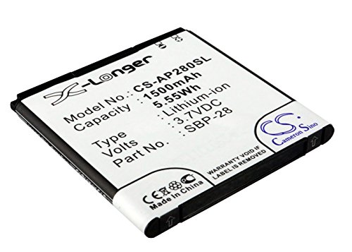 TCTK Akkus 1500mAh Kompatibel mit [Asus] A66, PadFone, T20 Ersetzt 0B110-00150000, SBP-28 von TCTK