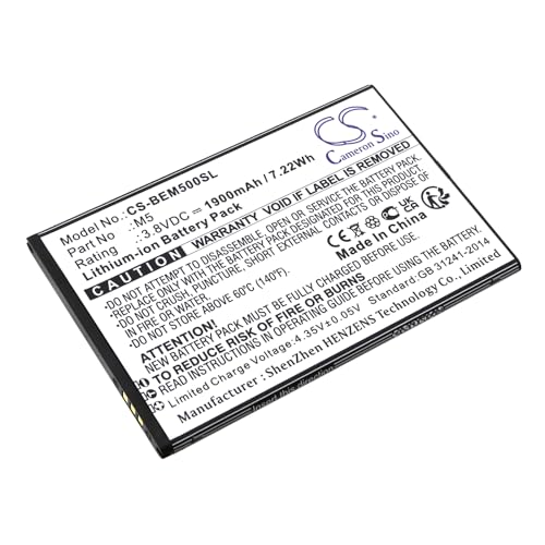 TCTK Akkus 1900mAh Kompatibel mit [Bea-fon] M5, M5 Premium, M5EU001B Ersetzt FBA von TCTK