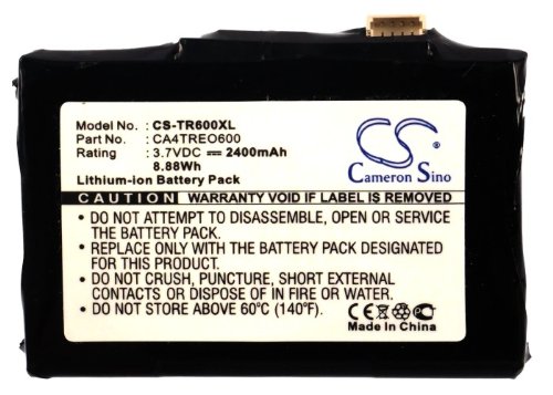 TCTK Akkus 2400mAh Kompatibel mit [Palm] Treo 600, Treo 610 Ersetzt CA4TREO600 von TCTK