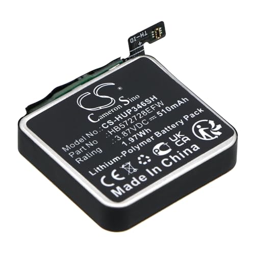 TCTK Akkus 510mAh Kompatibel mit [Huawei] Watch GT3 Pro 46mm Ersetzt HB572728EFW FBA von TCTK