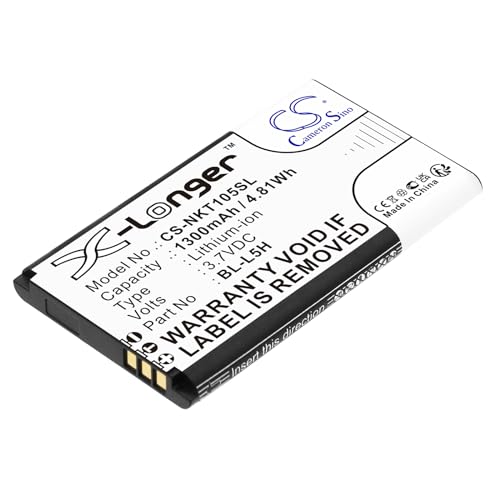 TCTK Akkus 1300mAh Kompatibel mit [Nokia] 105 2023, 105 4G, TA-1551, TA1385-DS Ersetzt BL-L5H von TCTK