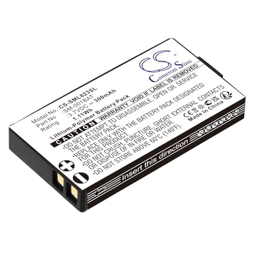 TCTK Akkus 300mAh Kompatibel mit [SIMOLIO] SM-823, SM-823D, SM-823D Pro, SM-8245, SM-824D1, SM-824D2, SM-828D1, SM-828D2, SM-863D, SM-905TV Ersetzt SM-001BAT von TCTK