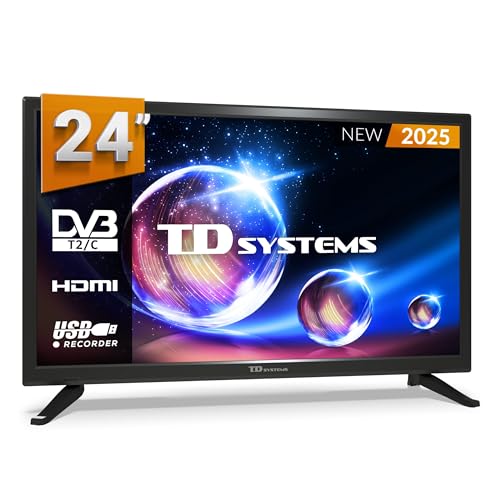 TD Systems - 24 Zoll TV, Nicht-Smart TV, HD DVB-T2/C/S2 Television, Fernseher mit 2 Jahre Garantie, Modell 2025 - PRIME24M20H TD Systems - 24 Zoll TV, Nicht-Smart TV, HD DVB-T2/C/S2 Television, Fernseher mit 2 Jahre Garantie, Modell 2025 - PRIME24M20H von TD Systems
