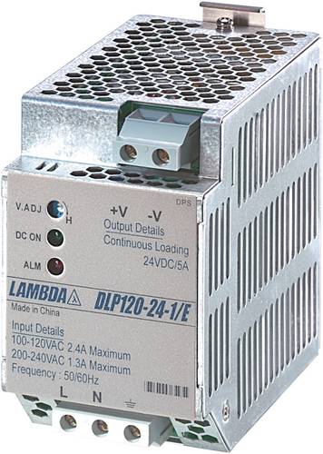 TDK-Lambda DLP120-24-1/E Hutschienen-Netzteil (DIN-Rail) 24 V/DC 5A 120W Anzahl Ausgänge:1 x Inhalt von TDK-LAMBDA