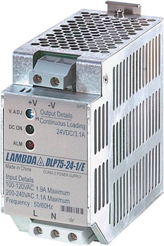TDK-Lambda DLP75-24-1/E Hutschienen-Netzteil (DIN-Rail) 24 V/DC 3.1A 75W Anzahl Ausgänge:1 x Inhalt von TDK-LAMBDA