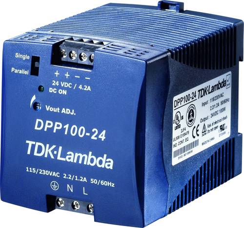 TDK-Lambda DPP100-24 Hutschienen-Netzteil (DIN-Rail) 24 V/DC 4.2A 100W Anzahl Ausgänge:1 x Inhalt 1 von TDK-LAMBDA
