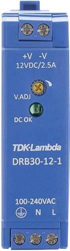 TDK-Lambda DRB30-12-1 Hutschienen-Netzteil (DIN-Rail) 12 V/DC 2.5A 30W Anzahl Ausgänge:1 x Inhalt 1 von TDK-LAMBDA