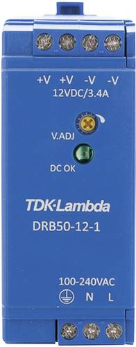 TDK-Lambda DRB50-12-1 Hutschienen-Netzteil (DIN-Rail) 12 V/DC 4.2A 50.4W Anzahl Ausgänge:1 x Inhalt von TDK-LAMBDA