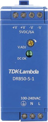 TDK-Lambda DRB50-5-1 Hutschienen-Netzteil (DIN-Rail) 5 V/DC 2.5A 30W Anzahl Ausgänge:1 x Inhalt 1St. von TDK-LAMBDA