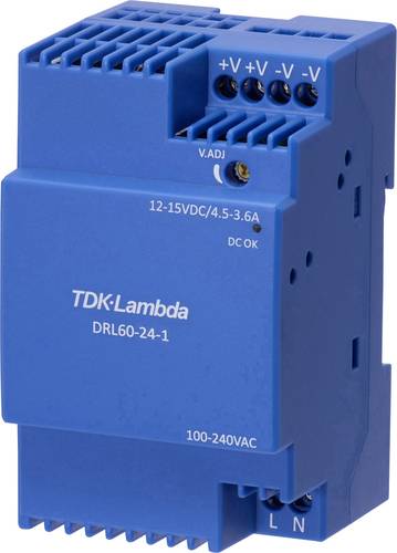 TDK-Lambda DRL60-12-1 Hutschienen-Netzteil (DIN-Rail) 12V 4.5A 54W Inhalt 1St. von TDK-LAMBDA