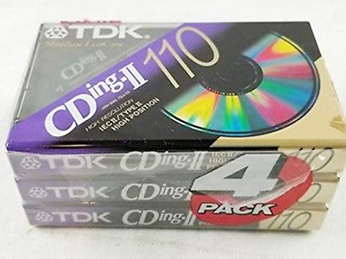4er Pack TDK CD Power 110 Typ II (CrO2) High Bias New blank Audio Kassetten von TDK