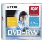 TDK – 1 x DVD-RW 4,7 GB 2 x – Jewel Case – Speichermedien TDK – 1 x DVD-RW 4,7 GB 2 x – Jewel Case – Speichermedien von TDK