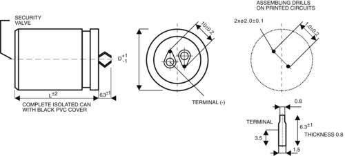 TDK B43504-A9477-M Elektrolyt-Kondensator SnapIn 10mm 470 µF 20% (Ø x H) 35mm x 45mm 1St. von TDK