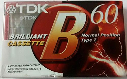 TDK B60 Brilliant Kassette - Normallage Typ I - Low Noise mit hoher Ausgangsleistung von TDK