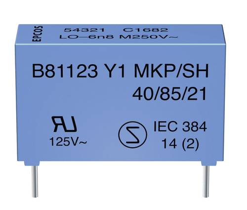 TDK B81123C1222M Entstör-Kondensator Y1 radial bedrahtet 2.2 nF 250 V/AC von TDK