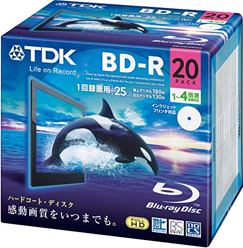 TDK Blu-ray BD-R Disk | 25GB 4x Speed 20 Pack (japan import) von TDK