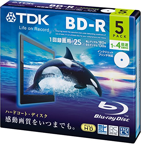 TDK Blu-ray BD-R Disk | 25GB 4x Speed 5 Pack (japan import) von TDK