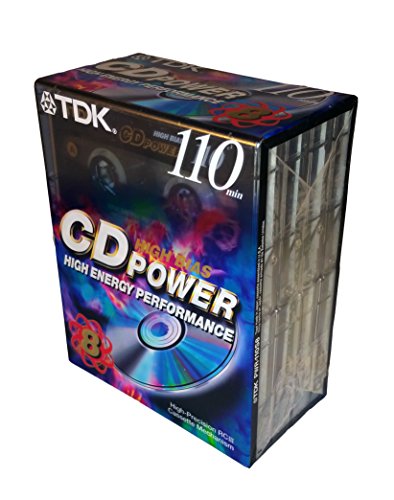 TDK CD Power 110 High Bias High Energy Performance blanko Audio Kassetten – 8 Pack von TDK