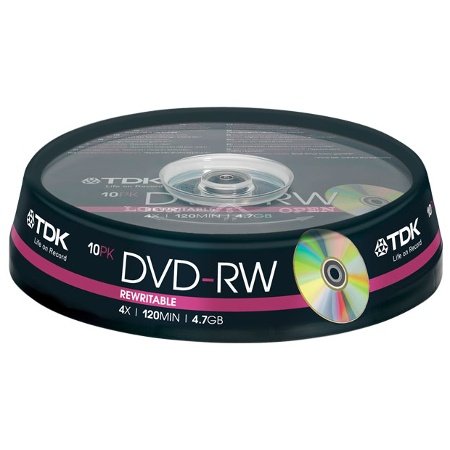 TDK DVD+RW 10 PK, DVD+RW47CB104X von TDK