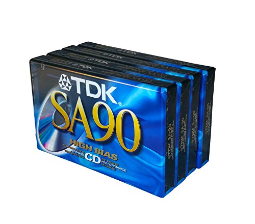 TDK SA 90 High Bias Ultimate CD Performance Blank Audio Kassetten, 4 Stück von TDK