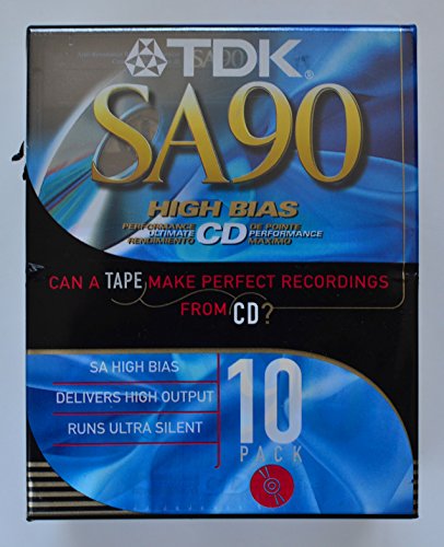 TDK SA90 High Bias CD Super avilyn Typ II Audio Kassetten, 10 Stück von TDK