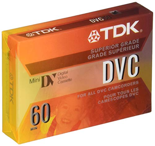 TDK – Schwarz Video Kassette, 60 Minuten, 2 Stück pro Packung, Video-Kassette, BLANK_STORAGE_MEDIA, DVC, Schwarz von TDK