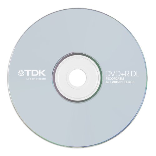 TDK T19544 DVD+R Double Layer Rohling 8.5GB (8x Speed) 10er Pack von TDK