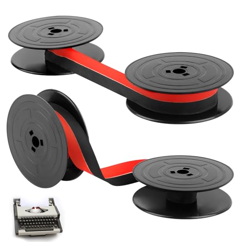2 Stück GR4 Farbband für Schreibmaschine, Rot und Schwarz Nylon Typewriter Farbband, Kompatibel mit Klassischen Modellen, Schreibmaschinenband für Klare und Präzise Druckergebnisse von TDUNSYA