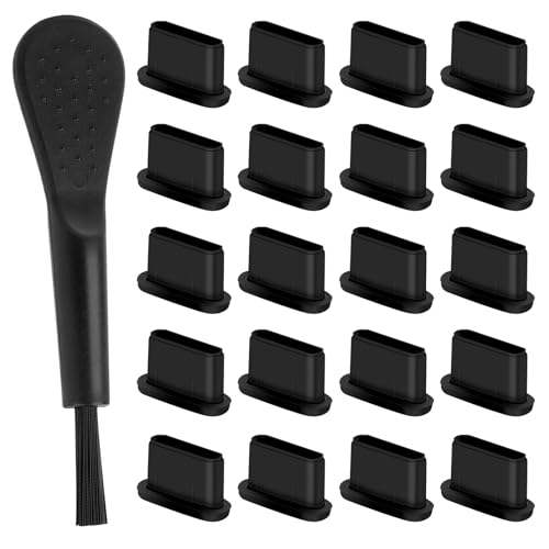 TDUNSYA 20 Stück USB C Staubschutz Stöpsel,Silikon USB C Schutzkappe,Handy USB C Schutz Staubstecker mit Reinigungsbürste,für Smartphone Tablet und Andere mit USB Typ C geräte TDUNSYA 20 Stück USB C Staubschutz Stöpsel,Silikon USB C Schutzkappe,Handy USB C Schutz Staubstecker mit Reinigungsbürste,für Smartphone Tablet und Andere mit USB Typ C geräte von TDUNSYA