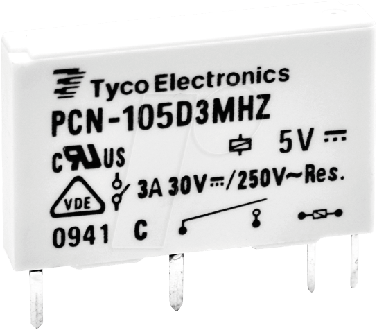 PCN112D3MHZ - Leistungsrelais OEG Slimline, 12 V DC , 3 A von TE Connectivity
