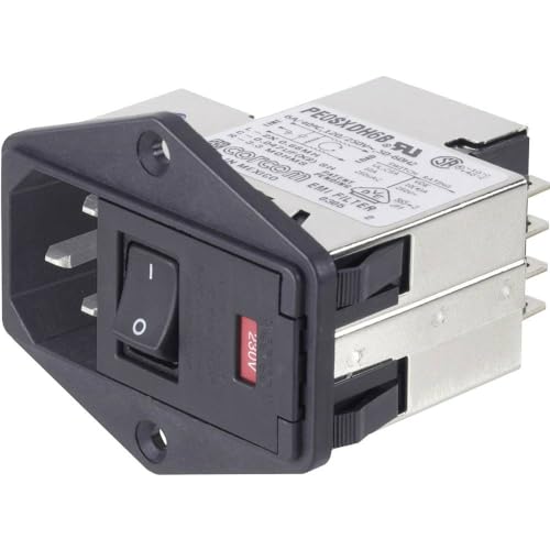 TE Connectivity 1-6609929-4 PE0SXDSXA=C2228 Netzfilter mit Schalter, mit 2 Sicherungen, mit Kaltgerätebuchse 250 V/AC 1 von TE Connectivity