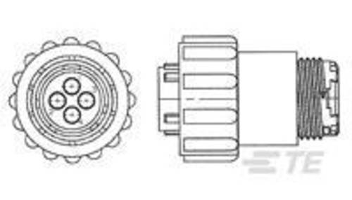 TE Connectivity 1977878-1 Rundstecker Stecker, gerade Gesamtpolzahl: 4 1St. von TE Connectivity