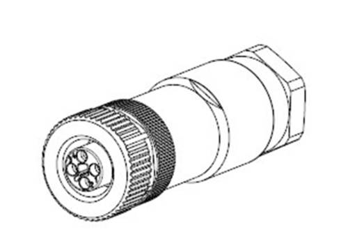 TE Connectivity 2120948-1 Sensor-/Aktor-Steckverbinder, unkonfektioniert M12 Buchse, gerade Polzahl: von TE Connectivity