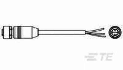 TE Connectivity 2273045-1 Sensor-/Aktor-Steckverbinder, konfektioniert M12 Buchse, gerade 1.50m Polz von TE Connectivity