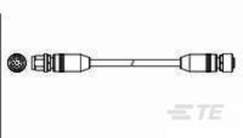 TE Connectivity 2273115-4 Sensor-/Aktor-Anschlussleitung M12 Stecker, gerade, Buchse, gerade 1.50m P von TE Connectivity