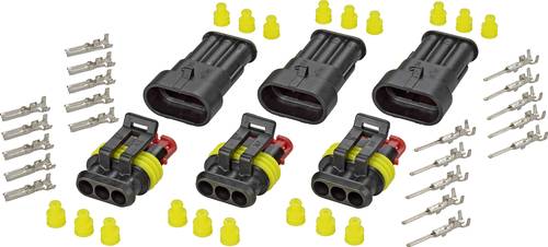 TE Connectivity Superseal Set AMP-Superseal 1.5mm Series Polzahl Gesamt 3 Rastermaß: 6mm 30S004 1 S von TE Connectivity