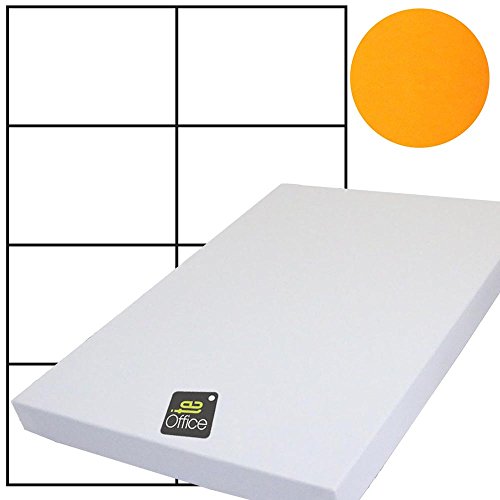 TE-Office 400 Stück farbige Haftetiketten Klebeetiketten Universal Aufkleber auf DIN A4 Bogen orange matt 105x74 mm Laser Inkjet von TE-Office