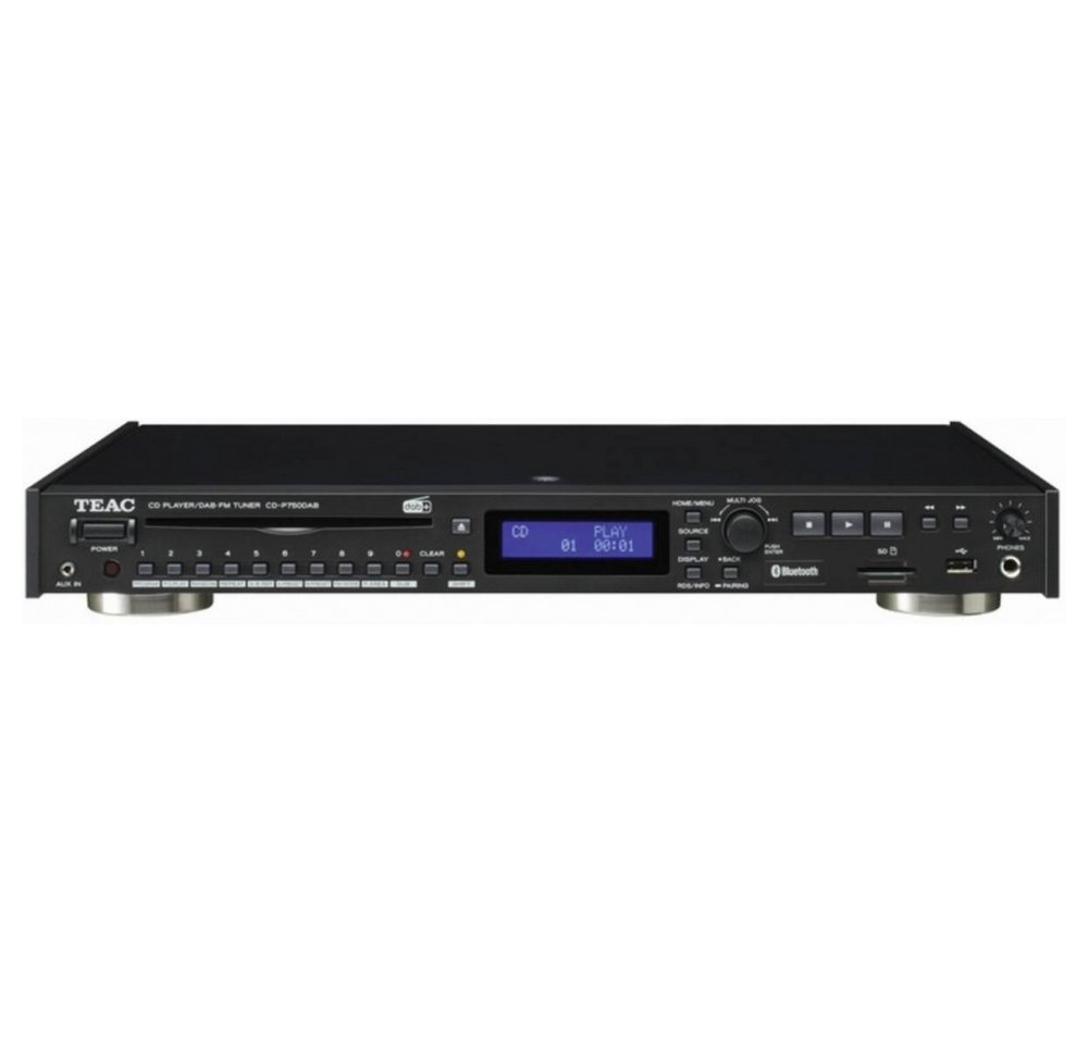 TEAC Teac CD-P750DAB-B CD-Player mit Bluetooth und USB. CD-Receiver (DAB+, DAB+ Tuner integriert, kabellose Bluetooth-Wiedergabe) von TEAC