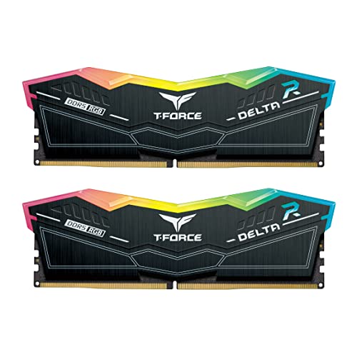 TEAMGROUP T-Force Delta RGB DDR5 RAM 32GB (2x16GB) 6800MHz PC5-54400 CL34 Desktop-Speichermodul RAM für 600 700 Series Chipsatz XMP 3.0 Ready Black - FF3D532G6800HC33 4BDC01 10 von TEAMGROUP