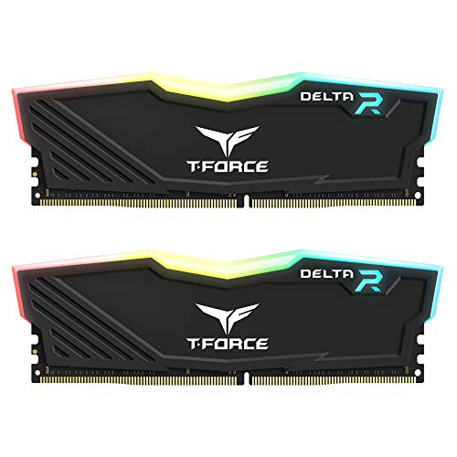 TEAMGROUP Team T-Force Delta RGB DDR4 Gaming Memory, 2 x 8 GB, 3600 MHz, 288 Pin DIMM, Black von TEAMGROUP