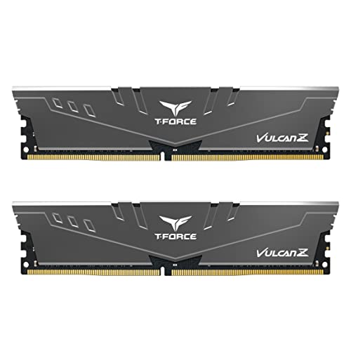 TEAMGROUP Team T-Force Vulcan Z DDR4 Gaming Memory, 2 x 16 GB, 3200 MHz, 288 Pin DIMM, Grey von TEAMGROUP