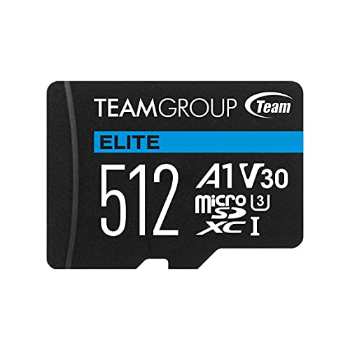 TEAMGROUP Elite A1 512GB microSDXC UHS-I U3 V30 A1 High Speed Flash Memory Card with Adapter for Phone, Android Mobile Device, 4K Shooting TEAUSDX512GIV30A103 (Read Speed up to 90MB/s) TEAMGROUP Elite A1 512GB microSDXC UHS-I U3 V30 A1 High Speed Flash Memory Card with Adapter for Phone, Android Mobile Device, 4K Shooting TEAUSDX512GIV30A103 (Read Speed up to 90MB/s) von TEAMGROUP