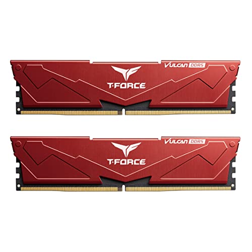 Team T-Force Viulcan Rot 32GB DDR5 6000, CL38, (2x16GB), FLRD532G6000HC38ADC01 von TEAMGROUP