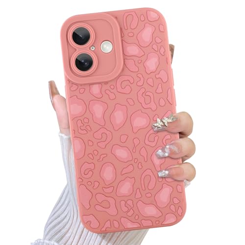 TEAUGHT Kompatibel mit iPhone 16 Hülle, süßes Muster, Leopardenmuster, Geparden-Muster, Handyhülle, Silikon, für Mädchen und Frauen, Rosa TEAUGHT Kompatibel mit iPhone 16 Hülle, süßes Muster, Leopardenmuster, Geparden-Muster, Handyhülle, Silikon, für Mädchen und Frauen, Rosa von TEAUGHT