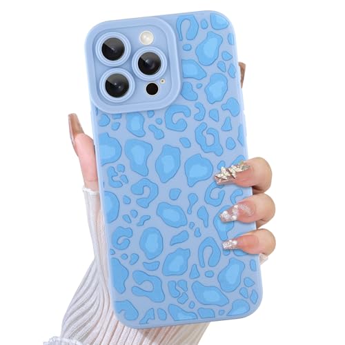 TEAUGHT Kompatibel mit iPhone 16 Pro Max Hülle, süßes Muster, Leopardenmuster, Gepardenmuster, Handyhülle, Silikon, für Mädchen und Frauen, Blau TEAUGHT Kompatibel mit iPhone 16 Pro Max Hülle, süßes Muster, Leopardenmuster, Gepardenmuster, Handyhülle, Silikon, für Mädchen und Frauen, Blau von TEAUGHT