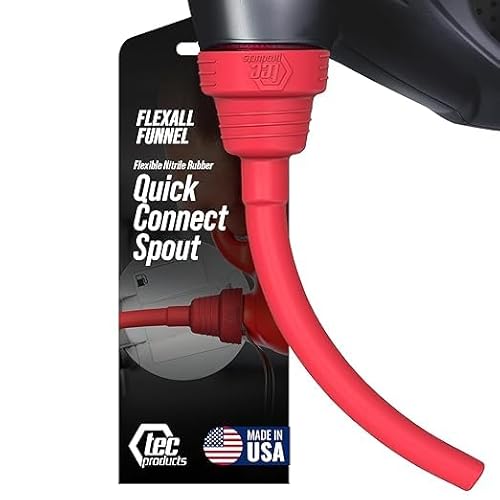 TEC Products FlexAll Gewindetrichter, einteiliger Nitrilkautschuk, geeignet für Autos, Traktoren, Boote, Kettensägen, Trimmer, direkt auf Flaschen geschraubt – passend für Gallonen-, Quart- und TEC Products FlexAll Gewindetrichter, einteiliger Nitrilkautschuk, geeignet für Autos, Traktoren, Boote, Kettensägen, Trimmer, direkt auf Flaschen geschraubt – passend für Gallonen-, Quart- und von TEC Products